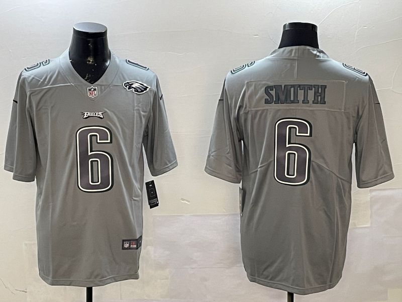 Men Philadelphia Eagles #6 Smith Grey 2025 Nike Vapor Limited NFL Jersey style 2101->philadelphia eagles->NFL Jersey